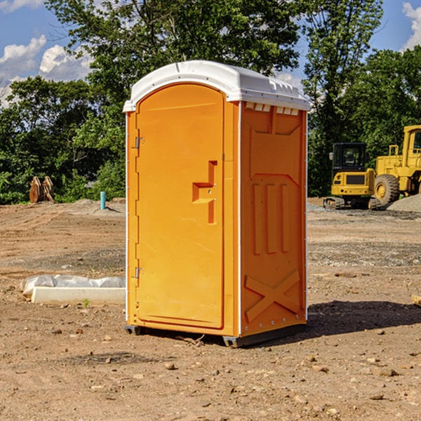 how often are the portable restrooms cleaned and serviced during a rental period in Frankclay Missouri